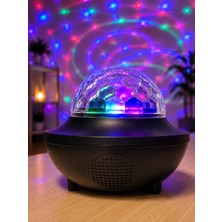 Astraltech Bluetooth Müzikli Disko Işığı Rgb Parti Projektörü Dahili Hoparlör USB Micro Sd Destekli