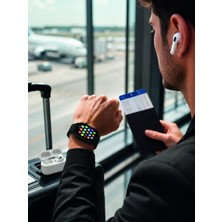 Maesko Bluetooth Arama Özellikli Akıllı Saat Seti Kablosuz Kulaklık Hediyeli, Android & Ios Uyumlu