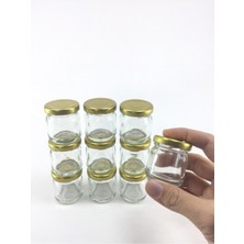 Ziylan 10'lu Çok Amaçlı Düzenleyici Gold Kapaklı Mini Kavanoz Seti 40 cc