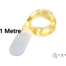 Ema Dükkan Pilli Peri LED Işık Zinciri 1 Metre 10 LED – 20'li Paket
