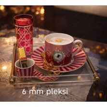 St. Morritz 6 mm Mat Gold (Sade) Kulp Detaylı Tek Kişilik Sunum Tepsi