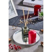 St. Morritz Yuvarlak Aynalı Sunumluk Gümüş 24X24 Ikramlık Kahve ve Çay Sunum