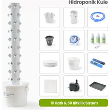 Hidroponik Farm Hidroponik Kule 10 Katlı&50 Bitkilik