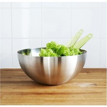 St. Morritz 2 Adet Blanda Blank Servis Kasesi Salata Kasesi Makarna Kasesi Paslanmaz Çelik 20 cm