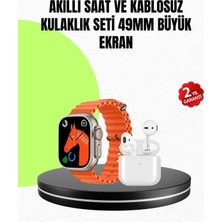 St. Morritz Krm Watch 9 Max Akıllı Saat Seti 2 Kordonlu Kablosuz Kulaklık Hediyeli Krm