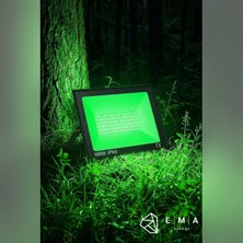 Ema Dükkan 100W LED Projektör Yeşil Işık IP66 Ince Tablet Kasa 220V Dış Mekan