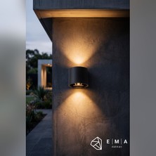 Ema Dükkan Çift Yönlü LED Dış Mekan Aplik 6W 480 Lümen 3200K IP54 Metal Gövde Yukarı-Aşağı Işık