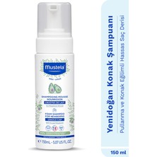 Mustela %99 Doğal İçerikli Konak Önleyici Yenidoğan Bebek Köpük Göz Yakmayan Şampuan 150 ml