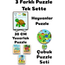 St. Morritz Puzzle,ahşap Oyuncak,ahşap Puzzle Seti,eğitici Oyuncak,dinazor,hayvanlar