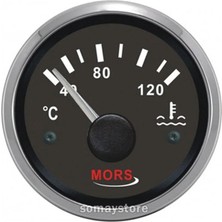 St. Morritz Mors Hararet Göstergesi Siyah Kadran 12-24 V Ø: 55 mm
