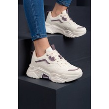 Dark Seer Kadın Bej Mor Sneaker Spor Ayakkabı 2026 - DS.PMD239K2110