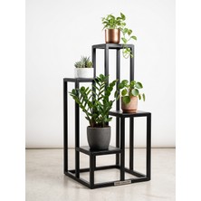 4 Katlı Dekoratif Metal Saksılık & Çiçeklik - Modern Endüstriyel Saksı Standı