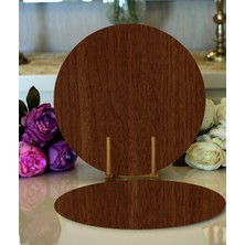 St. Morritz Ahşap Supla Levha 6 Adet 3 mm Ceviz Mdf 25 cm Çap Yuvarlak Servis Altı Supla