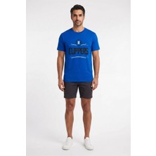 Usa Basketball Clippers Mavi Dar Kalıp Erkek T-Shirt 141960