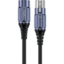 Veggieg Xlr Erkek Dişi Profesyonel Mikrofon Kablosu Hi-Fi Ses Kalitesi Ofc Bakır Enstrüman Ses Kablosu 15 Metre