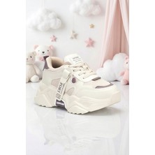 Dark Seer Çocuk Bej Mor Sneaker Spor Ayakkabı 2026 - Kids DS 2051