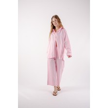 Mandolive Pembe Oversize Gömlek L-Xl