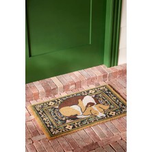 Anthropologie Archie Köpek Desenli Hindistan Cevizi Lifi Kapı Paspası