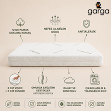 Garga 70X110 Visco Doğal Bebek ve Çocuk Yatağı 7 cm Ortopedik - Park Yatak Beşik Anne Yanı Uyumlu