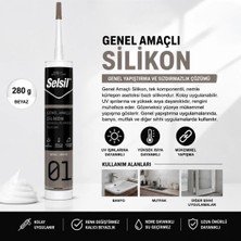 Selsil Genel Amaçlı Beyaz Renk 280 Gram Iç ve Dış Mekan Su Sızdırmazlık Su Geçirmez Beyaz Silikon