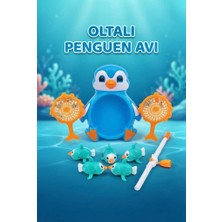 Farbu Oyuncak 10 Parçalı Eğlenceli Eğitici Oltayla Penguen Yakalama Oyunu Banyo ve Plaj Oyuncağı Seti