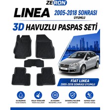 Zeron Fiat Linea 2005 ve Sonrası 3D Havuzlu Paspas Seti Su Geçirmez Kaymaz 5 Parça