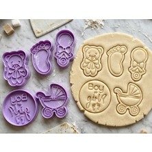 Craftelle Baby Shower Temalı Özel Tasarım Kurabiye ve Hamur Kalıbı Seti