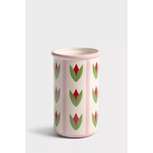 Anthropologie &klevering Patch Tulip El Boyaması Seramik Vazo