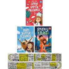 Timaş Çocuk Mert Arık 3 Kitap Set / Şifayı Kaptık Hastanesi - Hapı Yuttuk Eczanesi - Babası Kılıklı + Özel Cetvel
