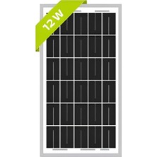 Teknik Solar TSM 12W 12V Monokristal Güneş Paneli 255 x 355 x 20 mm