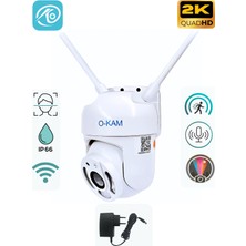 O-Kam 3012 Smart Wıfı 3mp+3mp Camera Alert Ptz