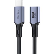 Veggieg USB 3.2 Gen 2 Type-C Uzatma Kablosu Usb-C 100W 10GBPS 4K 60Hz 1 Metre