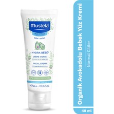 Mustela Hydra Bebe Organik Avokado İçeren Nemlendirici Bebek Çocuk Yüz Kremi 40 ml