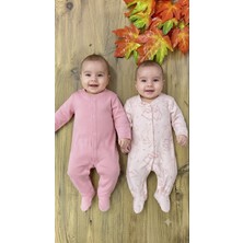 CemBebe Kız Bebek Tavşan Kulaklı Ikili Tulum Seti Yumuşacık Pamuk Kumaş