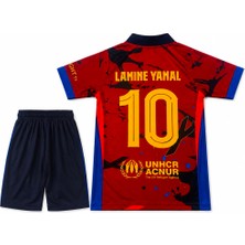 Mmt Spor Özel Konsept Çocuk Forması Barcelona Lamine Yamal Yeni Sezon 2li Set Bordo