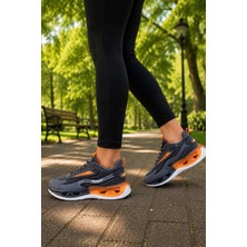 Ht Hotin Aegis Kadın Air Taban Spor Ayakkabı – Günlük Rahat Koşu ve Yürüyüş Sneaker Füme-Turuncu