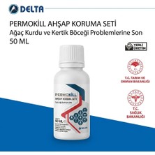 Volkan Ziraat Mühendislik Permokill 50 ml Ahşap Koruma Seti - Ağaç Kurdu Kertik Böceği Problemlerine Son, Mobilya ve Ahşaplarınızı Koruyun, 50 ml Permokill Çözümü Ile Tahta Kurdu ve Haşere Kontrolü Sağlayın - Avantajlı Set Spr