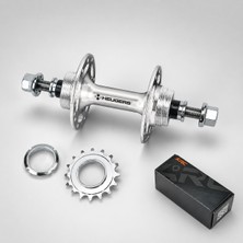 Heugers Arc GT-002 Rulmanlı Arka Göbek (Ss / Fixie Çift Taraflı, 135MM, 32 Delik) Silver