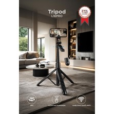 Empressco Tripod Kumandalı 153CM Android Ios Go Pro Uyumlu Selfie Çubuğu L16