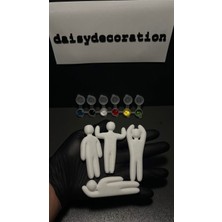 Daisy Decoration Meccha Chameleon Saklambaç Oyunu Boyama Seti 4'lü Figür 6 Renk Boya + Fırça