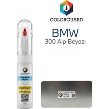 COLORGUARD BMW 300 Alp Beyazı İğneli ve Fırçalı Özel Tasarım Şişe Rötuş Boyası ve Profesyonel Rötuş Çeliği Seti