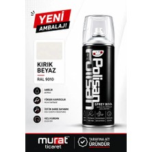 Polisan Akrilik Kırık Beyaz Sprey Boya 400 ml - Ral 9010