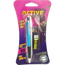 Mikasso Tombow Actıve Versatil Kalem 0.5 & Tombow 0,5 2b Uç Hediyeli Mavi