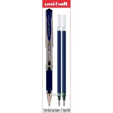 Mikasso Uniball Signo Broad 1.0 mm Mavi Imza Kalemi + 2 Yedek UM-153
