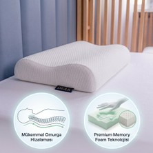 DEAR Visco Çift Kavisli Visco Yüksek Yastık Boyun Rahatsızlığı Için Ortopedik Memory Foam Özellikli Rahat Yastık 54*40*12/9 cm