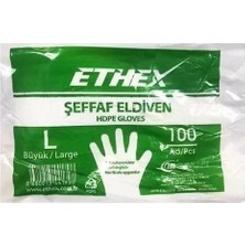 Belirtilmemiş Kalın Şeffaf Eldiven 100 Adet