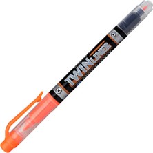 Mikasso Twinliner Çift Uçlu Fosforlu Işaretleme Kalemi Orange No:10 Turuncu