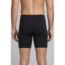 Obje Erkek Siyah Penye Modal Uzun Boxer