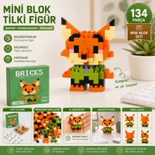 Didemmce Mikro Blok Yapım Seti 146 Parça Mini Puzzle Blok Oyuncak Figürü Tilki