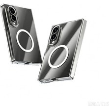 Vendas Galaxy Z Fold 8 Uyumlu Sararma Yapmayan Kamera Korumalı M-Safe Şarj Özellikli Şeffaf Zore London Sert Pc Kapak